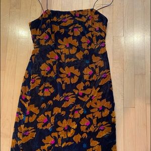 Milly velvet floral dress NWT